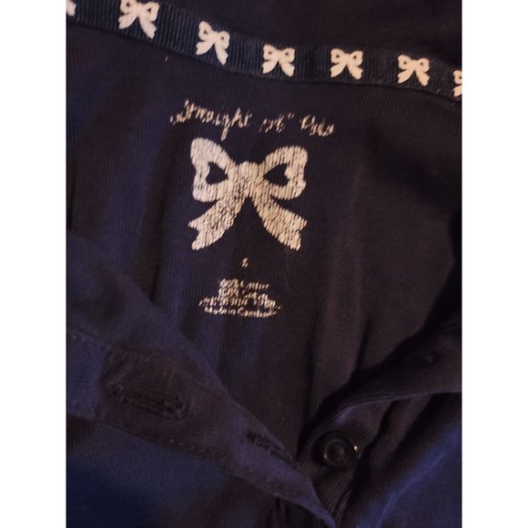 Youth navy quarter button up short sleeve shirt - Picture 3 of 4